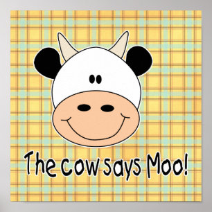 Póster Cow Dice Moo