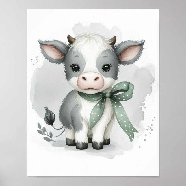 Póster Cow Nursery Wall Art (Frente)