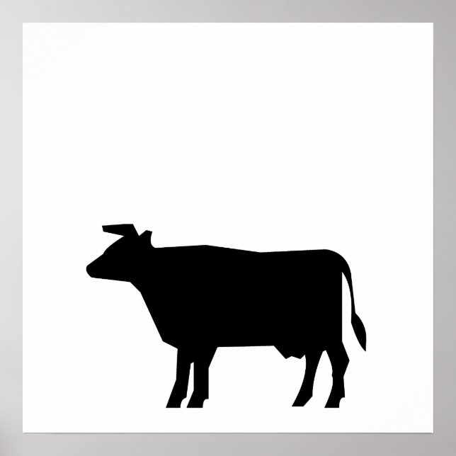 Póster Cow Silhouette (Frente)