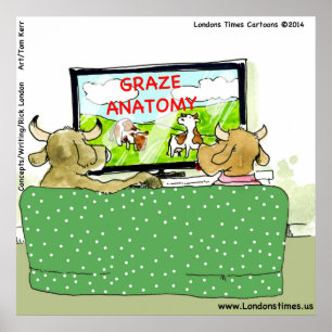 Póster Cow TV Funny Cartoon Poster