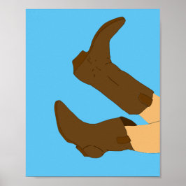Póster Cowboy Boots Yee-Haw