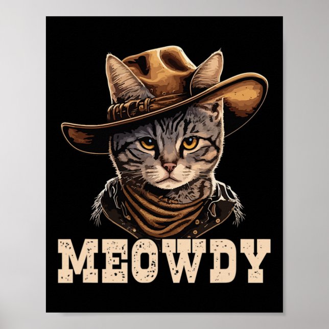 Póster Cowboy Cat Meowdy (Frente)
