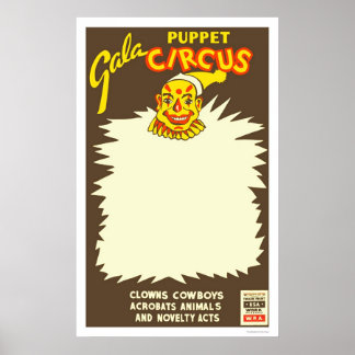 Póster Cowboy Circus 1938 WPA