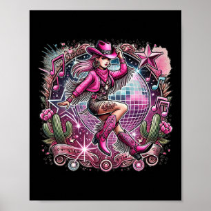 Póster Cowboy Cowgirl Rosa Tattoo
