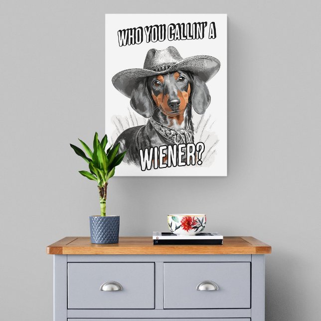 Póster Cowboy Dachshund Dog Funny Wiener (Subido por el creador)