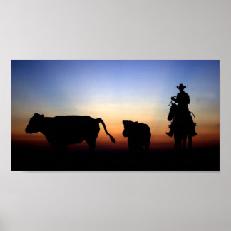 Póster Cowboy de Sunset