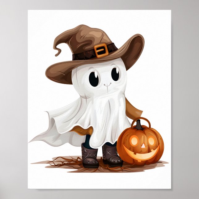 Póster Cowboy esqueleto: dulce y espeluznante (Frente)