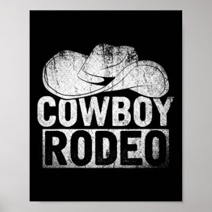 Póster Cowboy Gorra regalo ecuestre Horseck Riding Rodeo 