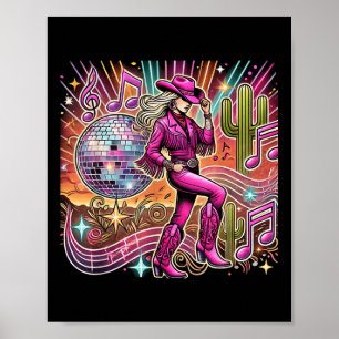 Póster Cowboy pink Cowgirl_1