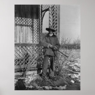 Póster Cowboy Rancher o canadiense fuera del viejo oeste