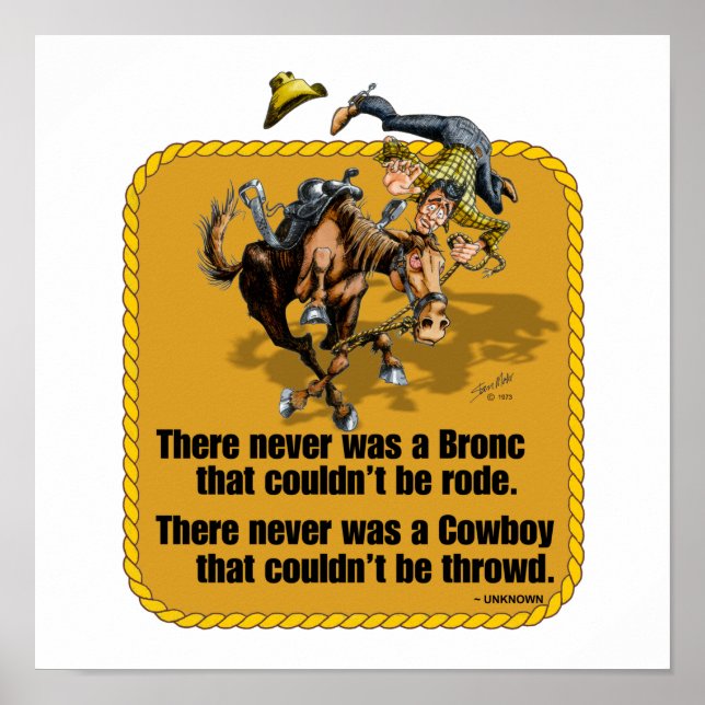 Póster Cowboy Saying (Frente)