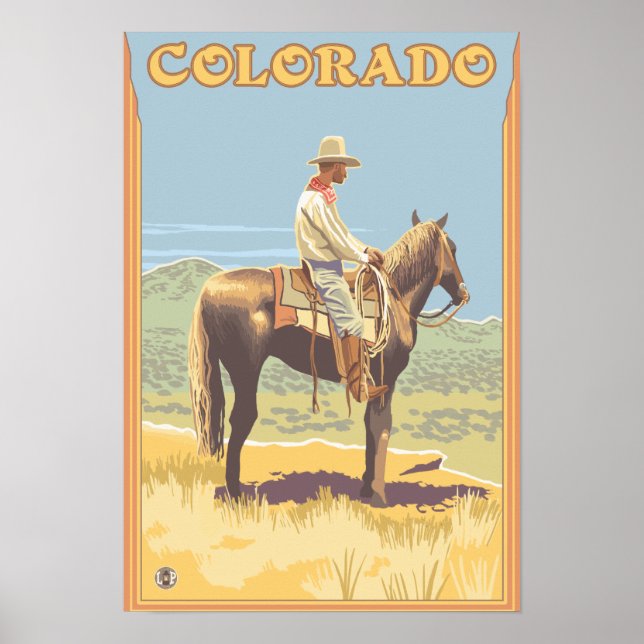 Póster Cowboy (Side View)Colorado (Frente)