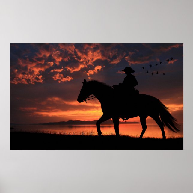 Póster Cowboy Sunset (Frente)