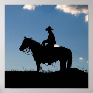 Póster Cowboy Sunset