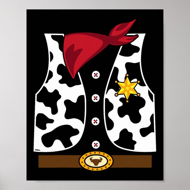 Póster Cowboy Vest Western Sheriff Costume Guay Easy Hall (Frente)