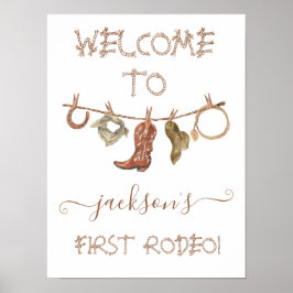 Póster Cowboy Western Boy Clothesline Primer Rodeo