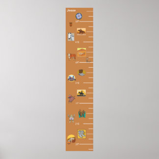 Póster Cowboy Western Growth Chart