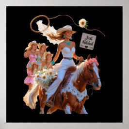 Póster Cowgirl Bride – Summer Ride to Love”
