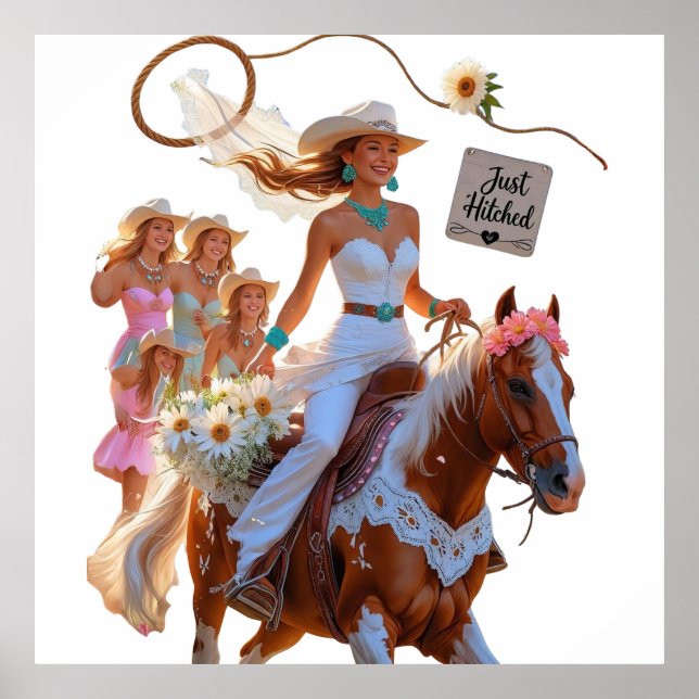 Póster “Cowgirl Bride – Summer Ride to Love” (Frente)