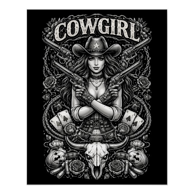 Póster Cowgirl de Hierro (Anverso)