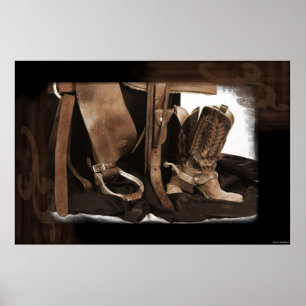 Póster Cowgirl Gear Poster