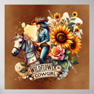 Póster Cowgirl silvestre