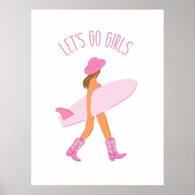 Póster Cowgirl Surfer Print (Frente)