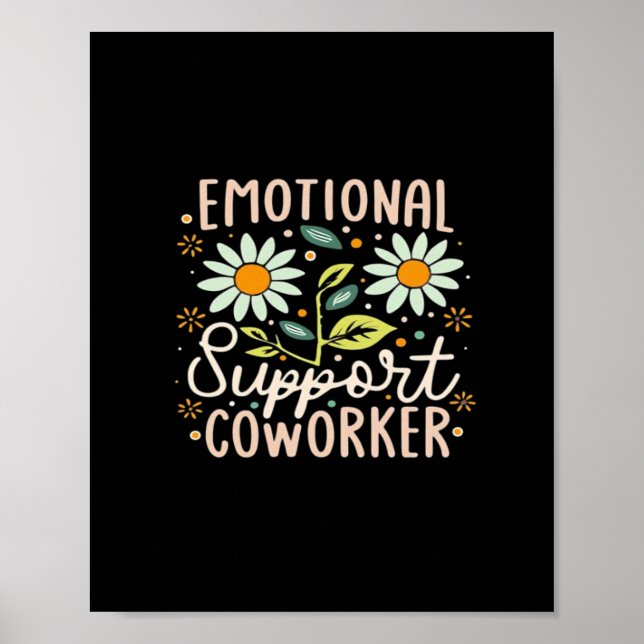Póster Coworker Classic Chill Meme de ayuda emocional (Frente)