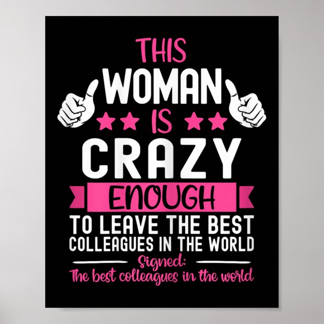 Póster Coworker Leaving Job, Going Away, Coworker Quittin (Frente)