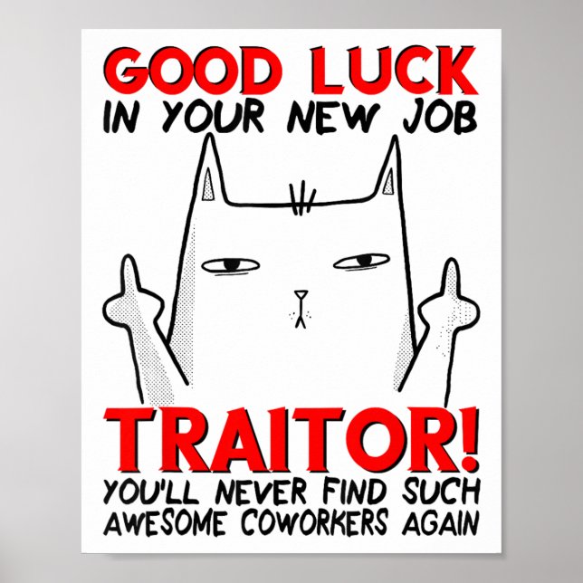 Póster Coworker Leaving, Quitting Going Away, Job Change, (Frente)