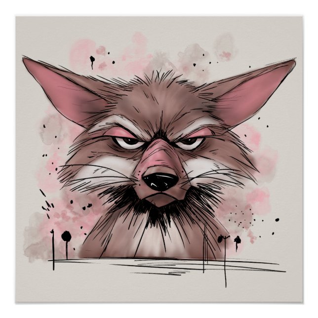 Póster Coyote gruñón (Anverso)