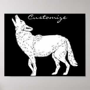 Póster Coyote Howling Thunder_Cove