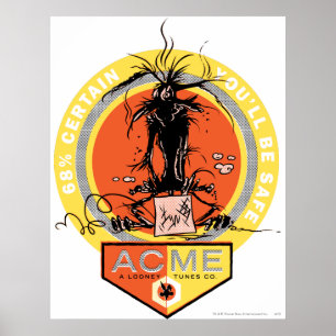 Póster Coyote Wile E Acme - 68% Seguro de que Estarás a S