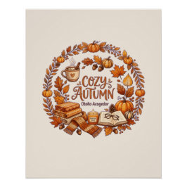 Póster Cozy Autumn Wreath / Otoño Acogedor
