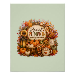 Póster Cozy Harvest Pumpkin / Cosecha Acogedora
