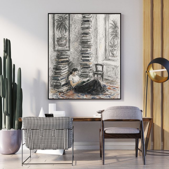 Póster Cozy sketch | bookish wall art (Subido por el creador)