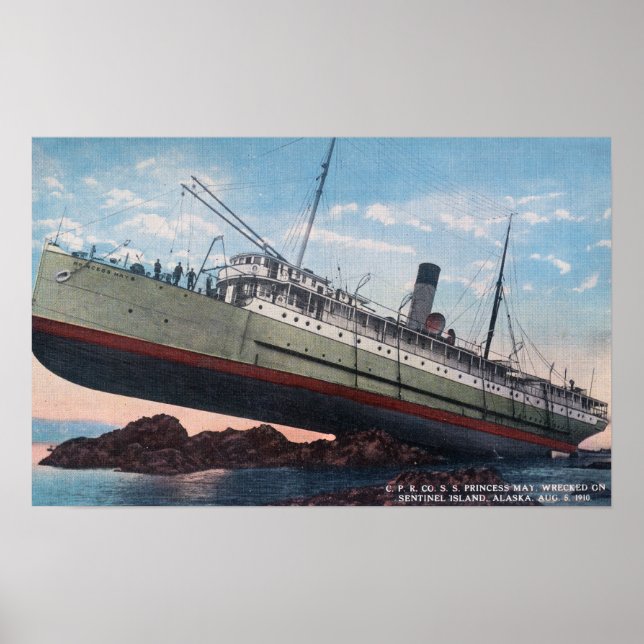 Póster CPR SS Princess May WreckSentinel Island, AK (Frente)