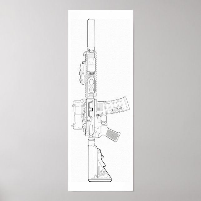 Póster CQBR MK18 Mod 0 Poster (Frente)