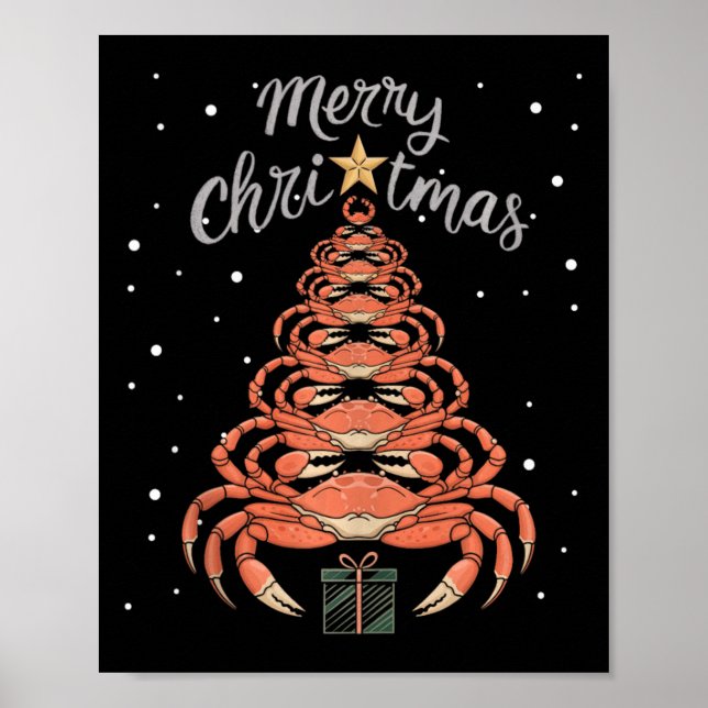 Póster Crab de árbol de navidad de cráter navideño Top1 (Frente)