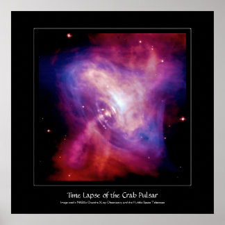 Póster Crab Pulsar Time Lapse - Neutron Star