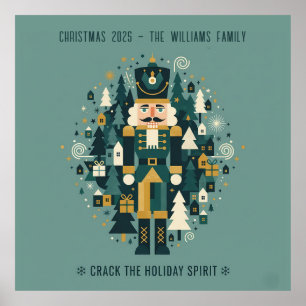 Póster Crack the Holiday Spirit – Retro Nutcracker