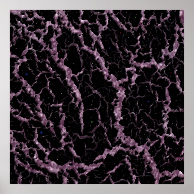 Póster Cracked Space Lava - Glitter Pink (Frente)