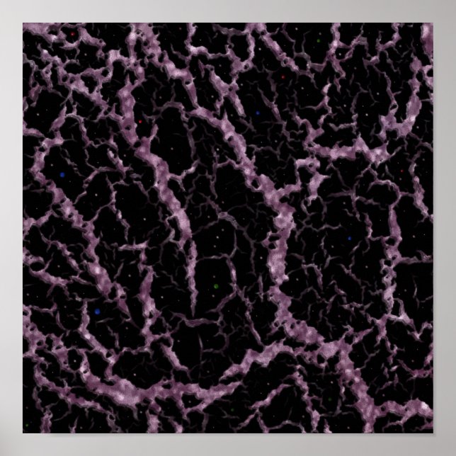 Póster Cracked Space Lava - Glitter Pink (Frente)