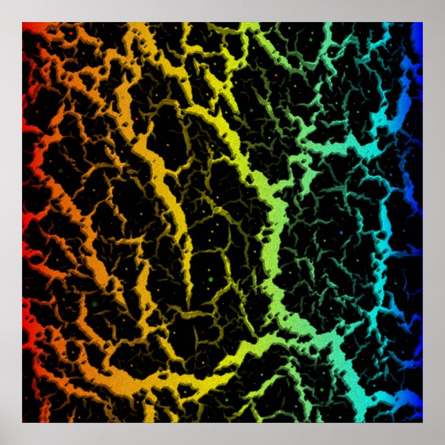 Póster Cracked Space Lava - Heat ROYCB (Frente)