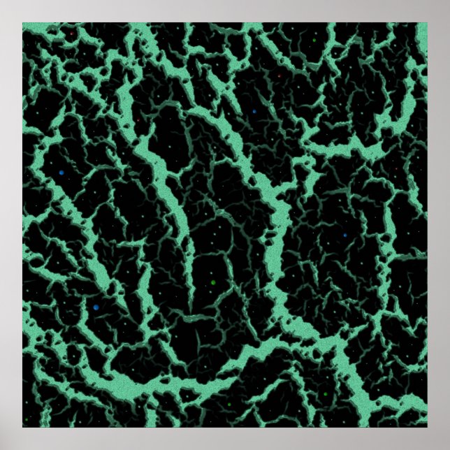 Póster Cracked Space Lava - Mint (Frente)