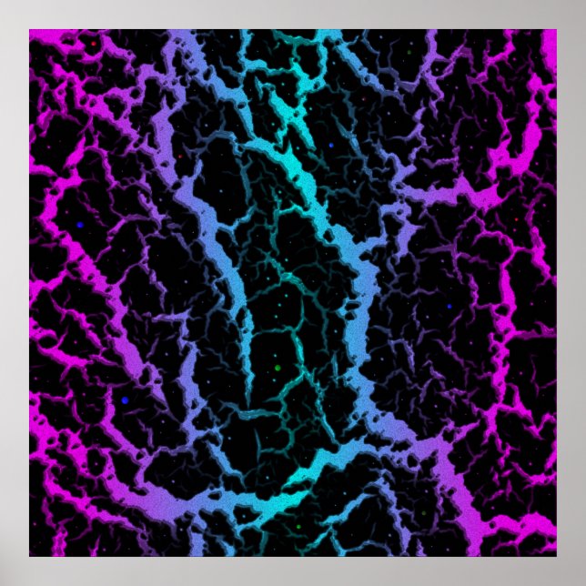 Póster Cracked Space Lava - Pink/Cyan (Frente)