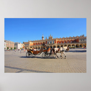 Póster Cracovia, Mercado Principal, Polonia