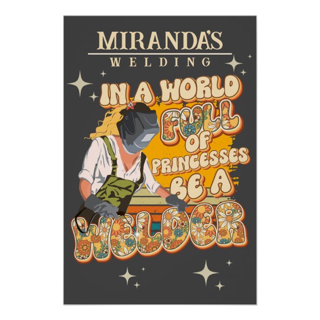 Póster Crafting Inspiration Workshop Nombre Personalizado (Anverso)