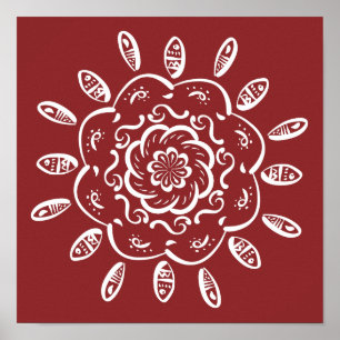 Póster Cranberry Mandala