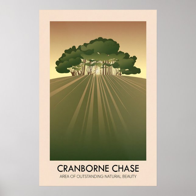 Póster Cranborne Chase AONB Travel Poster (Frente)